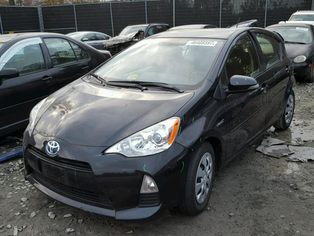 JTDKDTB37E1562324 - 2014 TOYOTA PRIUS C BLACK photo 2