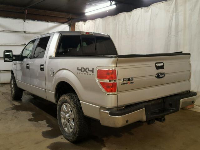 1FTFW1ET1CFC18063 - 2012 FORD F150 SUPER SILVER photo 3