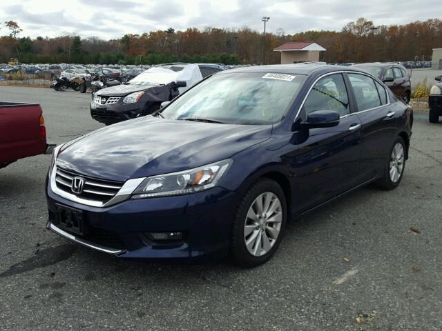 1HGCR2F76DA216567 - 2013 HONDA ACCORD EX BLUE photo 2