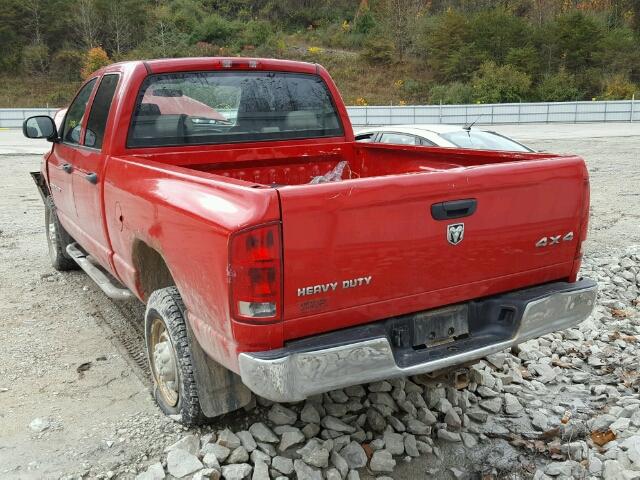 3D7KS28D26G232602 - 2006 DODGE RAM 2500 S RED photo 3