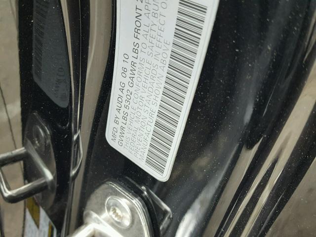 WAUVGAFH0BN001768 - 2011 AUDI S5 PRESTIG CHARCOAL photo 10