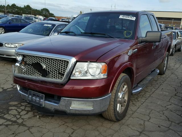 1FTPX12514NB66254 - 2004 FORD F150 BURGUNDY photo 2