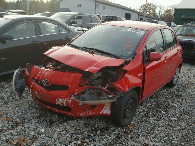 JTDKT903295227186 - 2009 TOYOTA YARIS RED photo 2