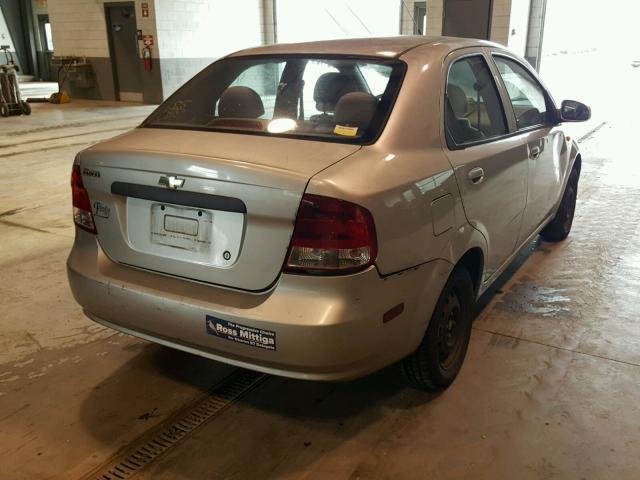 KL1TD52674B239949 - 2004 CHEVROLET AVEO SILVER photo 4