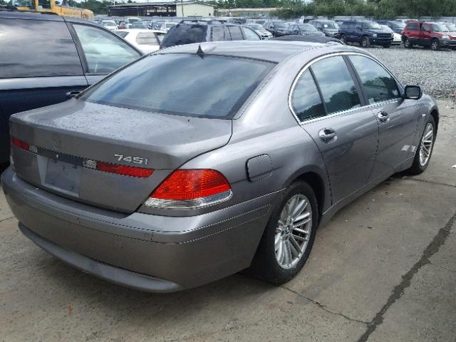 WBAGL63544DP73453 - 2004 BMW 745 I GRAY photo 4