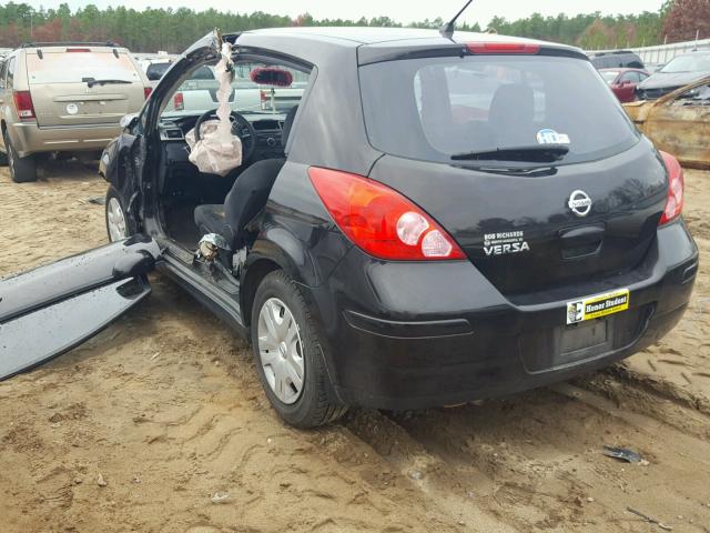 3N1BC1CP1BL491931 - 2011 NISSAN VERSA S BLACK photo 3