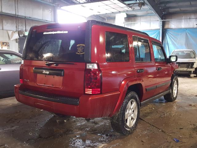 1J8HG48K16C342620 - 2006 JEEP COMMANDER RED photo 4