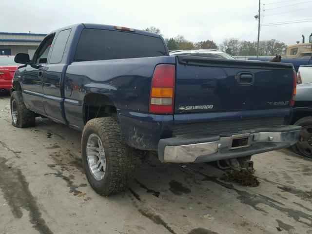 2GCEK19T9Y1208512 - 2000 CHEVROLET SILVERADO BLUE photo 3