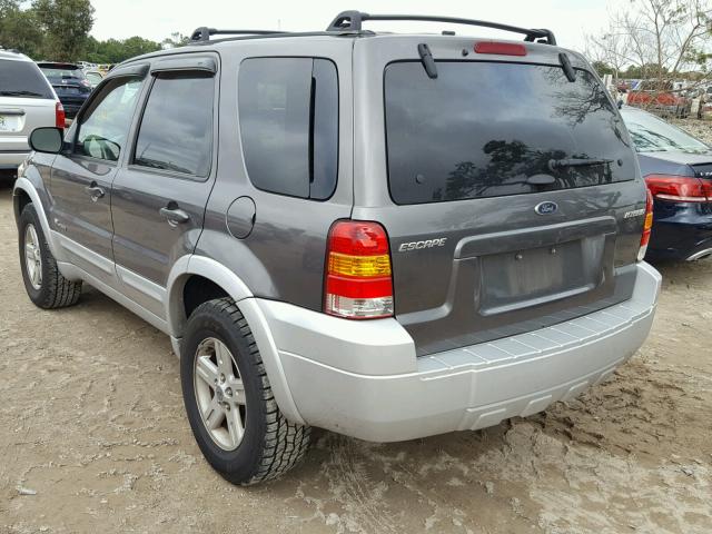 1FMYU95H75KD77040 - 2005 FORD ESCAPE HEV GRAY photo 3