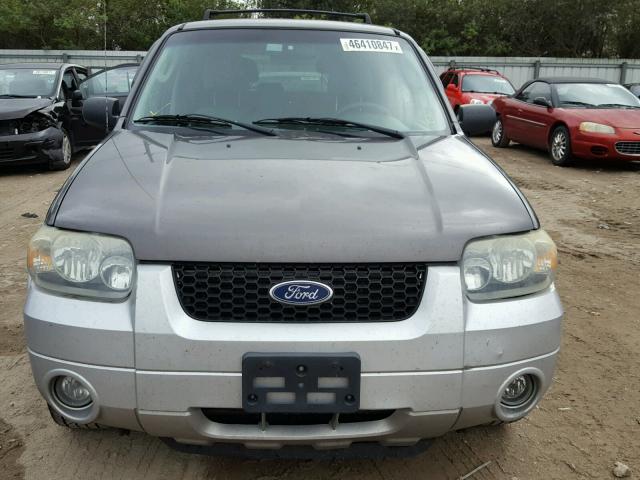 1FMYU95H75KD77040 - 2005 FORD ESCAPE HEV GRAY photo 9