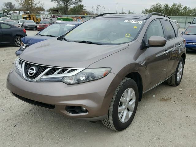 JN8AZ1MW5CW203342 - 2012 NISSAN MURANO S GOLD photo 2