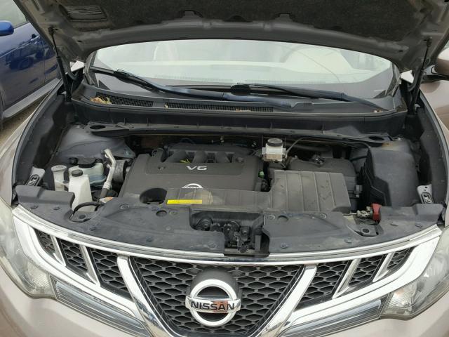 JN8AZ1MW5CW203342 - 2012 NISSAN MURANO S GOLD photo 7