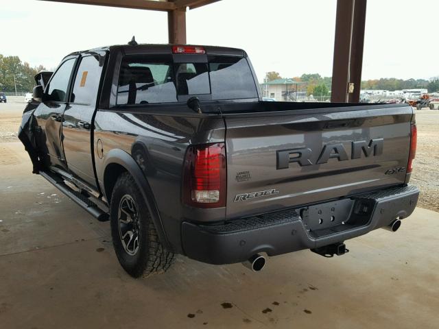 1C6RR7YT6HS711763 - 2017 RAM 1500 REBEL ნაცრისფერი ფოტო 3