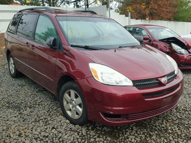 5TDZA23CX5S275630 - 2005 TOYOTA SIENNA CE RED photo 1