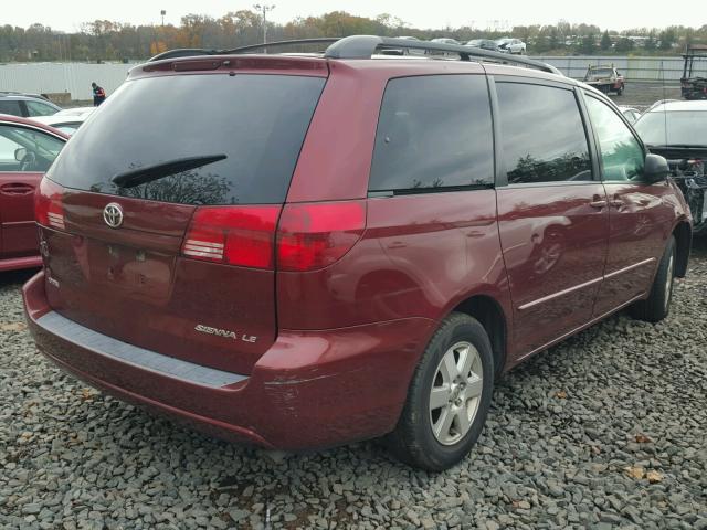 5TDZA23CX5S275630 - 2005 TOYOTA SIENNA CE RED photo 4