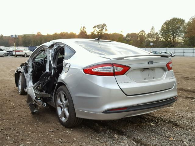 3FA6P0LU6DR324263 - 2013 FORD FUSION SE SILVER photo 3