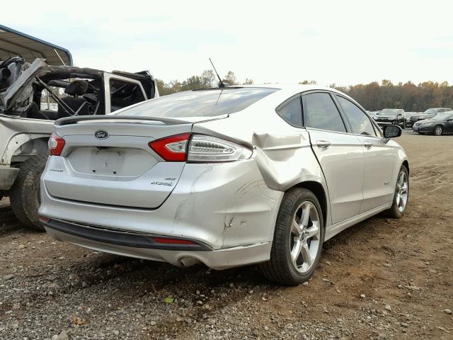 3FA6P0LU6DR324263 - 2013 FORD FUSION SE SILVER photo 4