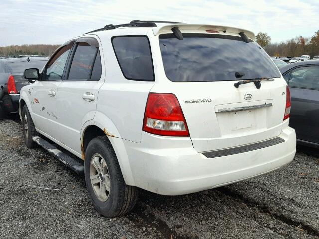 KNDJC733855483659 - 2005 KIA SORENTO EX WHITE photo 3