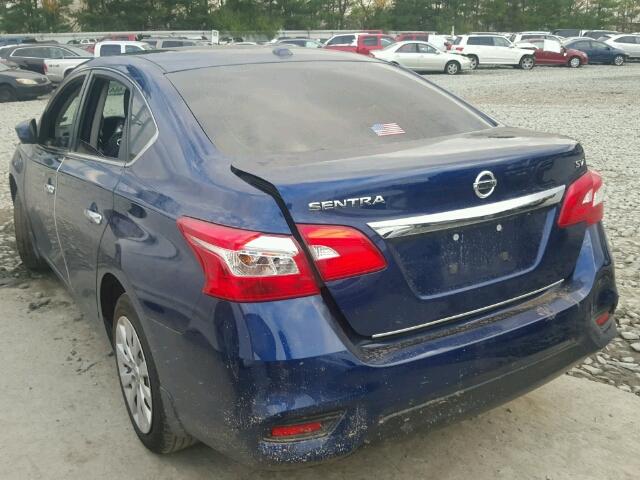 3N1AB7AP1GY330686 - 2016 NISSAN SENTRA S BLUE photo 3