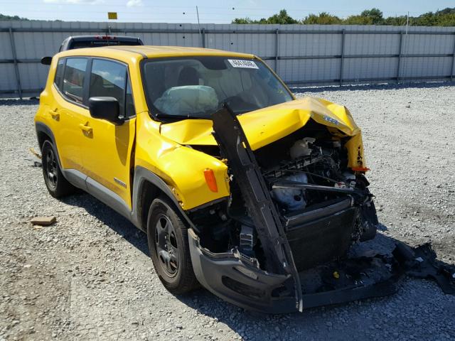 ZACCJAAT8GPD43703 - 2016 JEEP RENEGADE S YELLOW photo 1