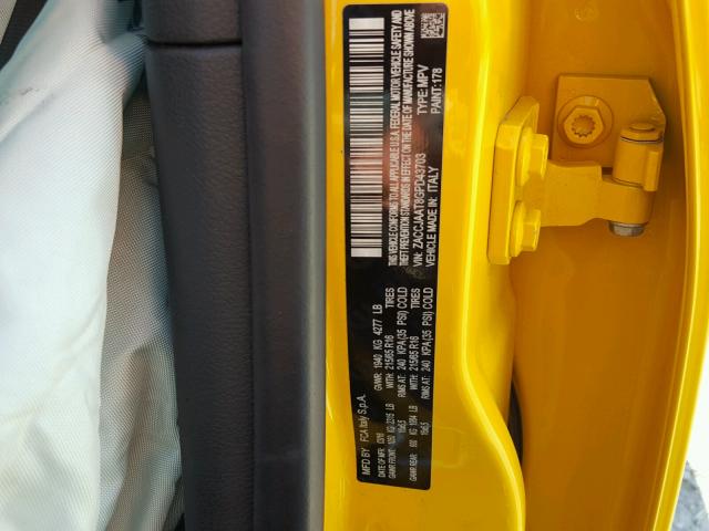 ZACCJAAT8GPD43703 - 2016 JEEP RENEGADE S YELLOW photo 10