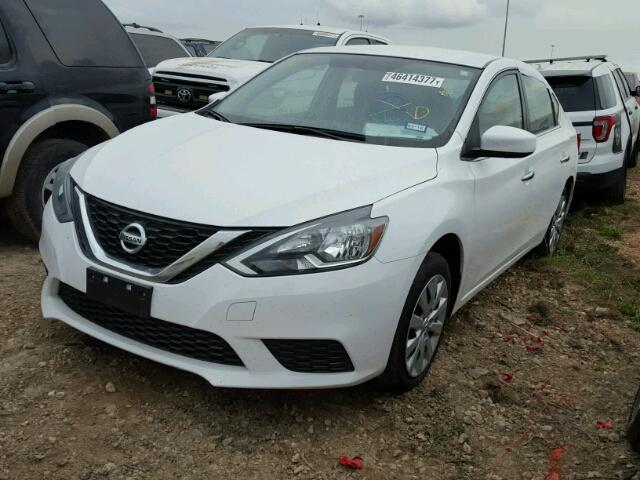 3N1AB7AP2GY245369 - 2016 NISSAN SENTRA S WHITE photo 2