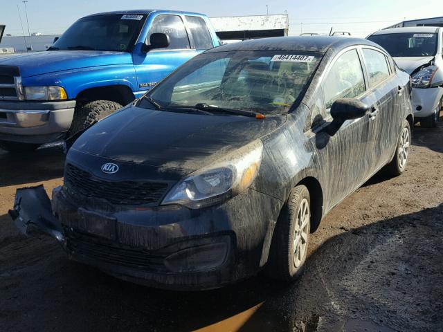 KNADM4A30D6233964 - 2013 KIA RIO LX BLACK photo 2