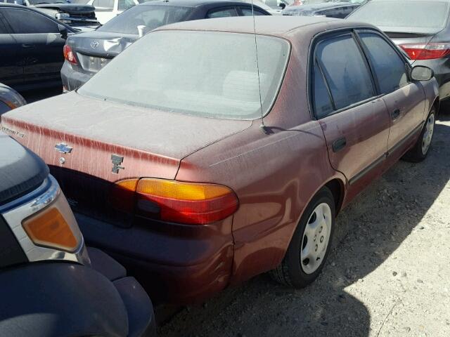 1Y1SK5280WZ411479 - 1998 CHEVROLET GEO PRIZM 红色 照片 4