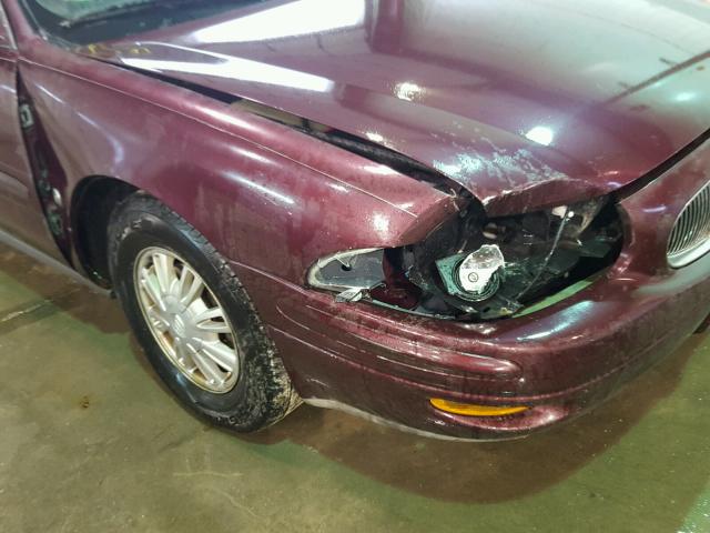 1G4HR54KX44173715 - 2004 BUICK LESABRE LI BURGUNDY photo 9