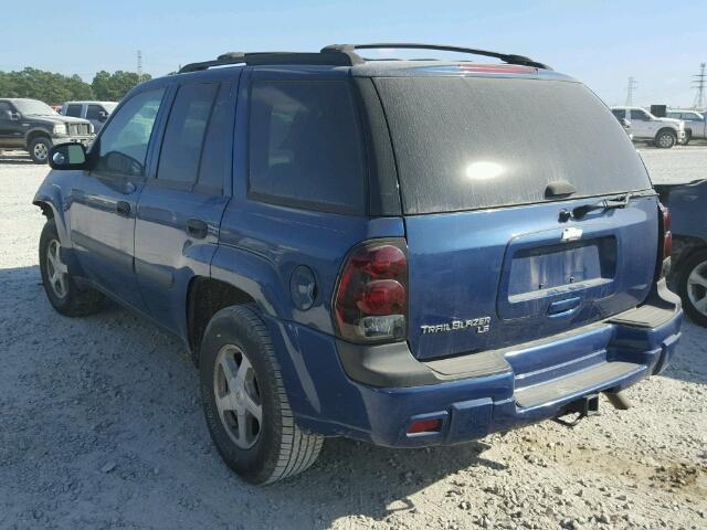 1GNDS13S652186371 - 2005 CHEVROLET TRAILBLAZE BLUE photo 3