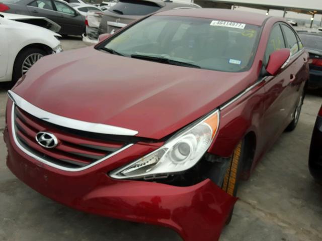 5NPEB4AC7EH834891 - 2014 HYUNDAI SONATA GLS MAROON photo 2