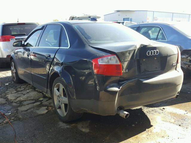 WAULT68E44A131596 - 2004 AUDI A4 BLACK photo 3