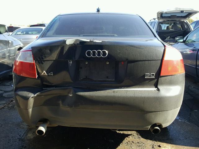 WAULT68E44A131596 - 2004 AUDI A4 BLACK photo 9