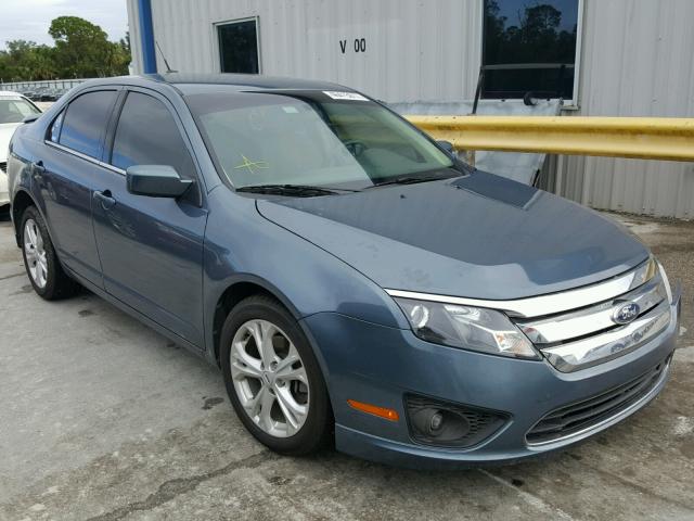 3FAHP0HA5CR222457 - 2012 FORD FUSION SE BLUE photo 1