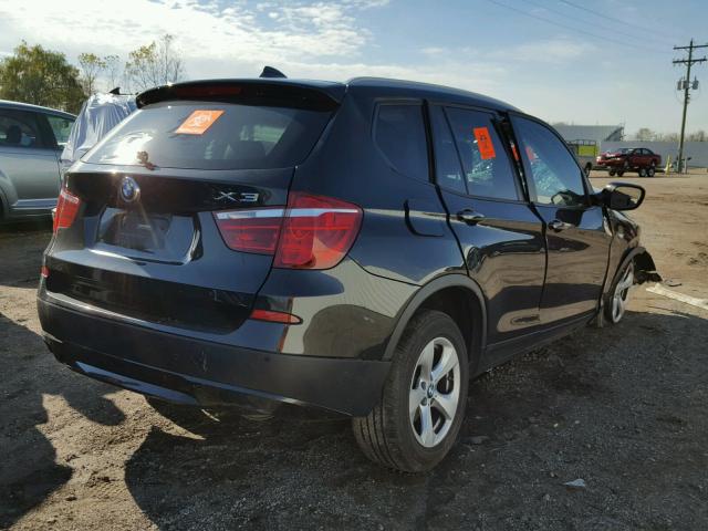 5UXWX5C50BL702118 - 2011 BMW X3 XDRIVE2 BLACK photo 4