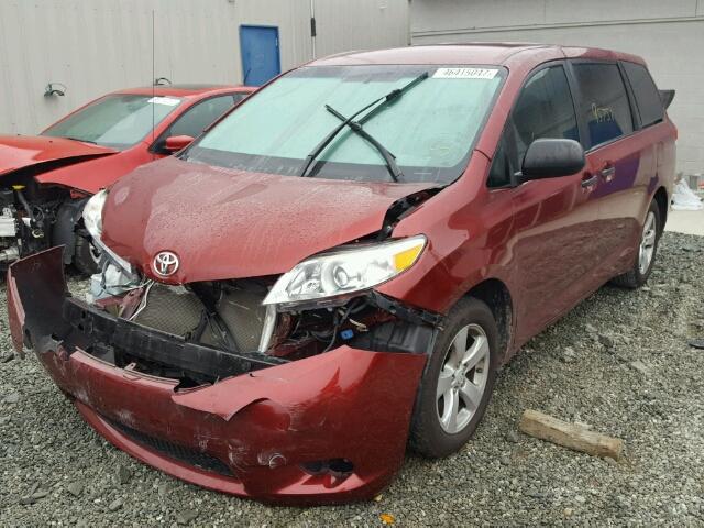 5TDZK3DC0CS258818 - 2012 TOYOTA SIENNA BAS BURGUNDY photo 2