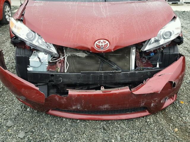 5TDZK3DC0CS258818 - 2012 TOYOTA SIENNA BAS BURGUNDY photo 9