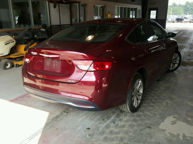 1C3CCCAB0FN554046 - 2015 CHRYSLER 200 LIMITE RED photo 4