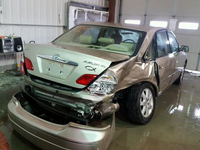 4T1BF28B54U372274 - 2004 TOYOTA AVALON XL BEIGE photo 4