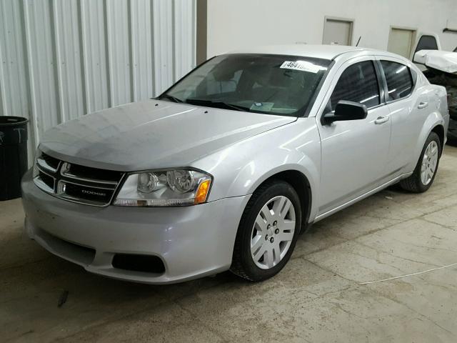 1C3CDZAB1CN242796 - 2012 DODGE AVENGER SE SILVER photo 2