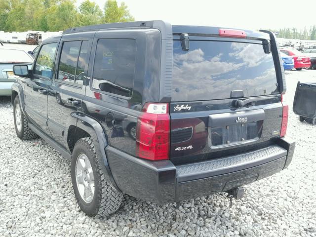 1J8HG48P97C654987 - 2007 JEEP COMMANDER BLACK photo 3