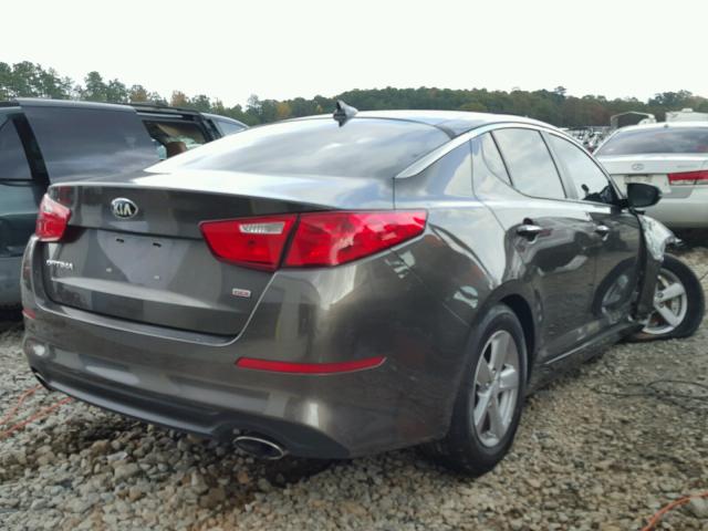 5XXGM4A71EG300481 - 2014 KIA OPTIMA LX BROWN photo 4