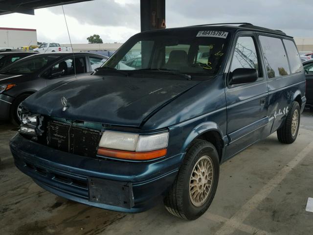 2P4GH45RXRR721222 - 1994 PLYMOUTH VOYAGER SE GREEN photo 2