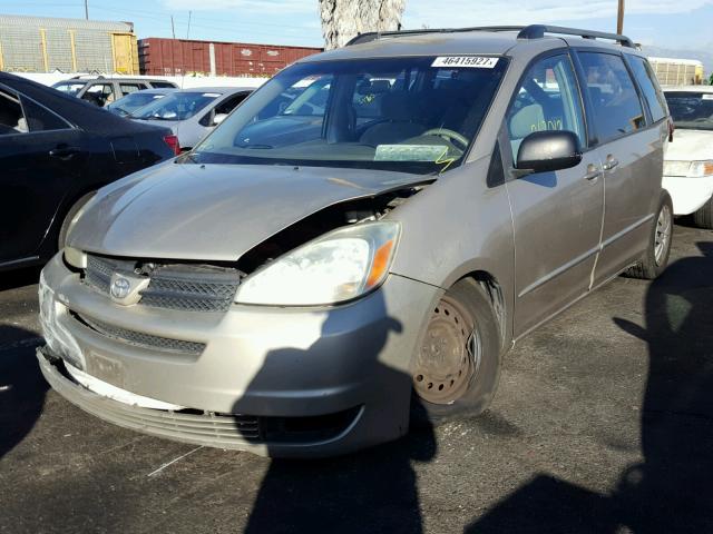 5TDZA23C45S382334 - 2005 TOYOTA SIENNA CE TAN photo 2