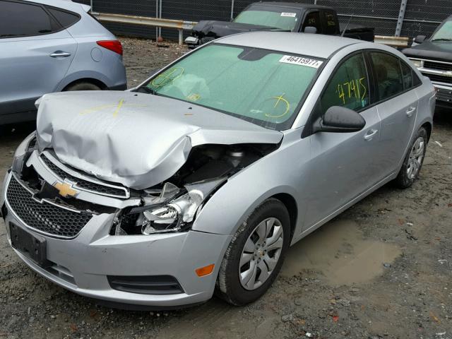 1G1PA5SG7D7170347 - 2013 CHEVROLET CRUZE LS SILVER photo 2