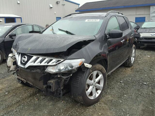 JN8AZ1MWXAW114122 - 2010 NISSAN MURANO S BLACK photo 2