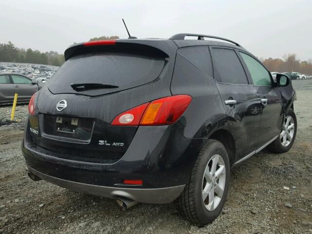 JN8AZ1MWXAW114122 - 2010 NISSAN MURANO S BLACK photo 4