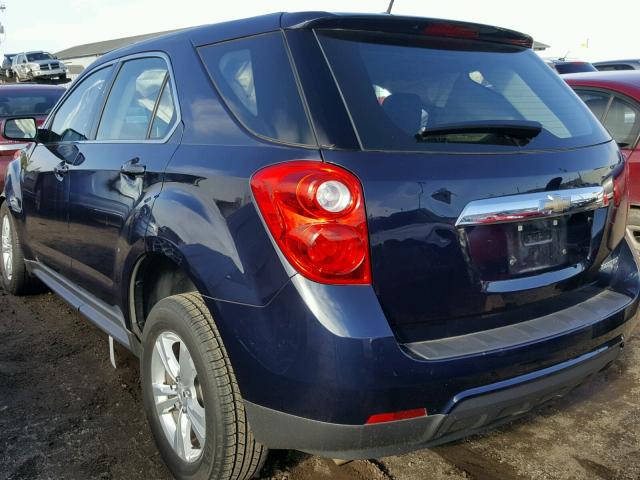 2GNALAEK8F1141334 - 2015 CHEVROLET EQUINOX LS BLUE photo 3