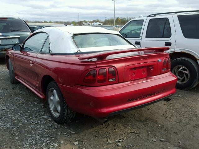 1FALP45X4TF182122 - 1996 FORD MUSTANG GT RED photo 3