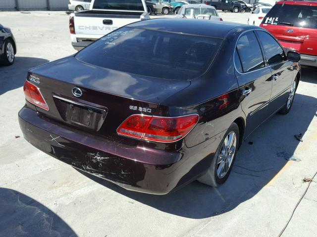 JTHBA30G165144199 - 2006 LEXUS ES 330 BURGUNDY photo 4